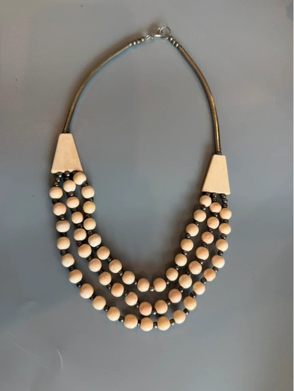 Vintage statement three tier necklace